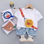 ست تیشرت شلوارک کیفی فانتزی