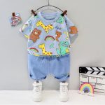 ست تیشرت شلوارک طرح حیوانات