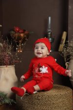 سرهمی یلدا (قرمز- طرح برفی)